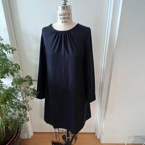 GOAT Navy Wool Minimalist Shift Dress Size 6